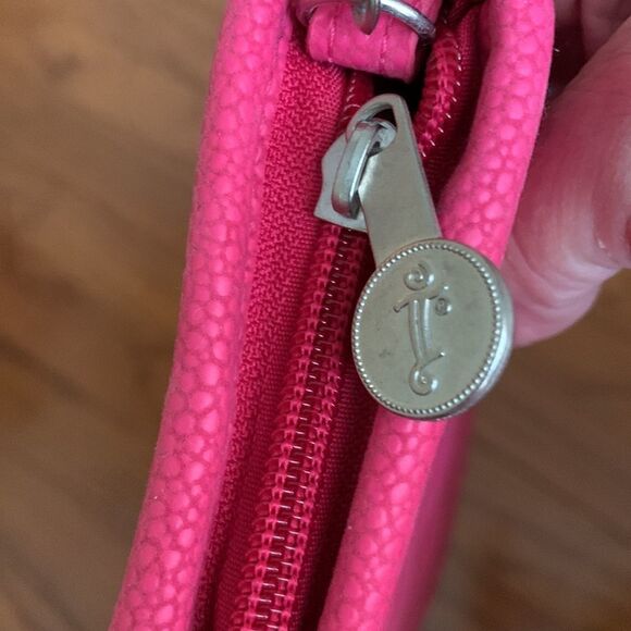 Initials clutch/wristlet in wild berry color (Has been monogrammed NWL - Picture 3 of 10